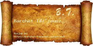 Barchet Tézeusz névjegykártya